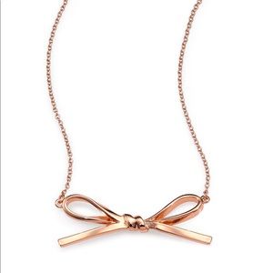 Kate Spade- Skinny Mini Bow Rose Gold necklace